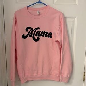 Jerzees Pink 'Mama' Crew Neck Sweater
